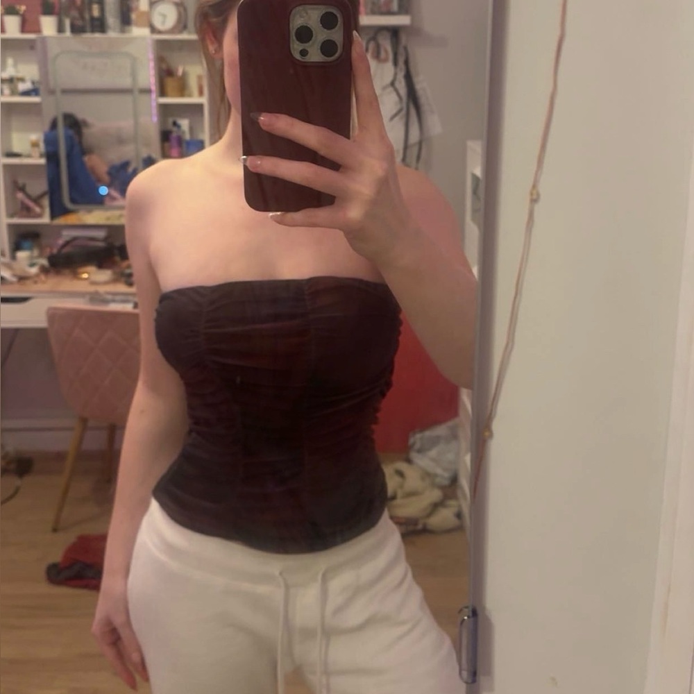 Cotton On Black Strapless Crop Top